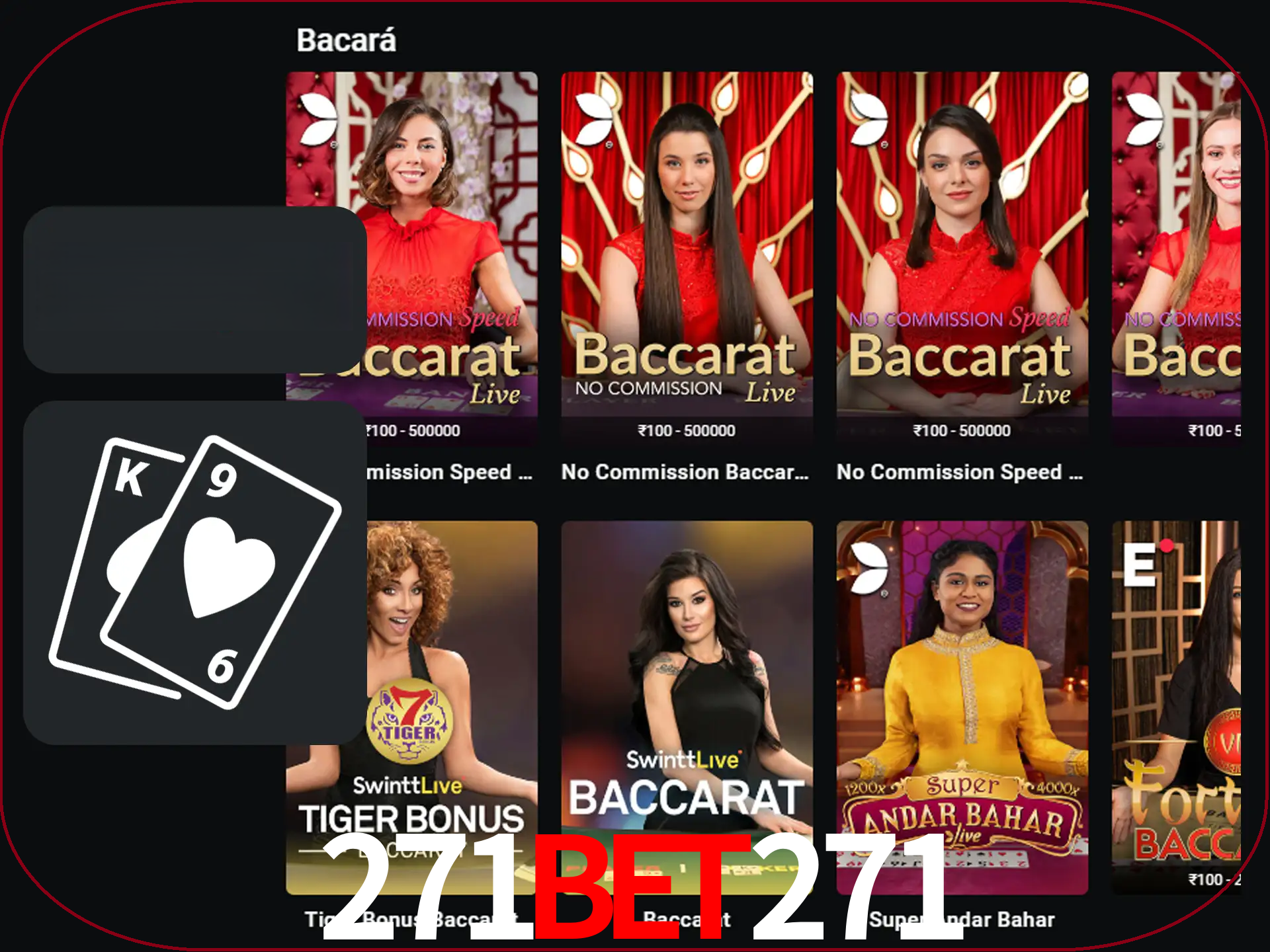 Ganhe muito dinheiro jogando jogos de bacará.